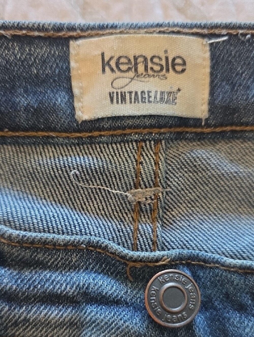 KENSIE Distressed High-Rise Blue Women’s Jeans - Picture 3 of 4